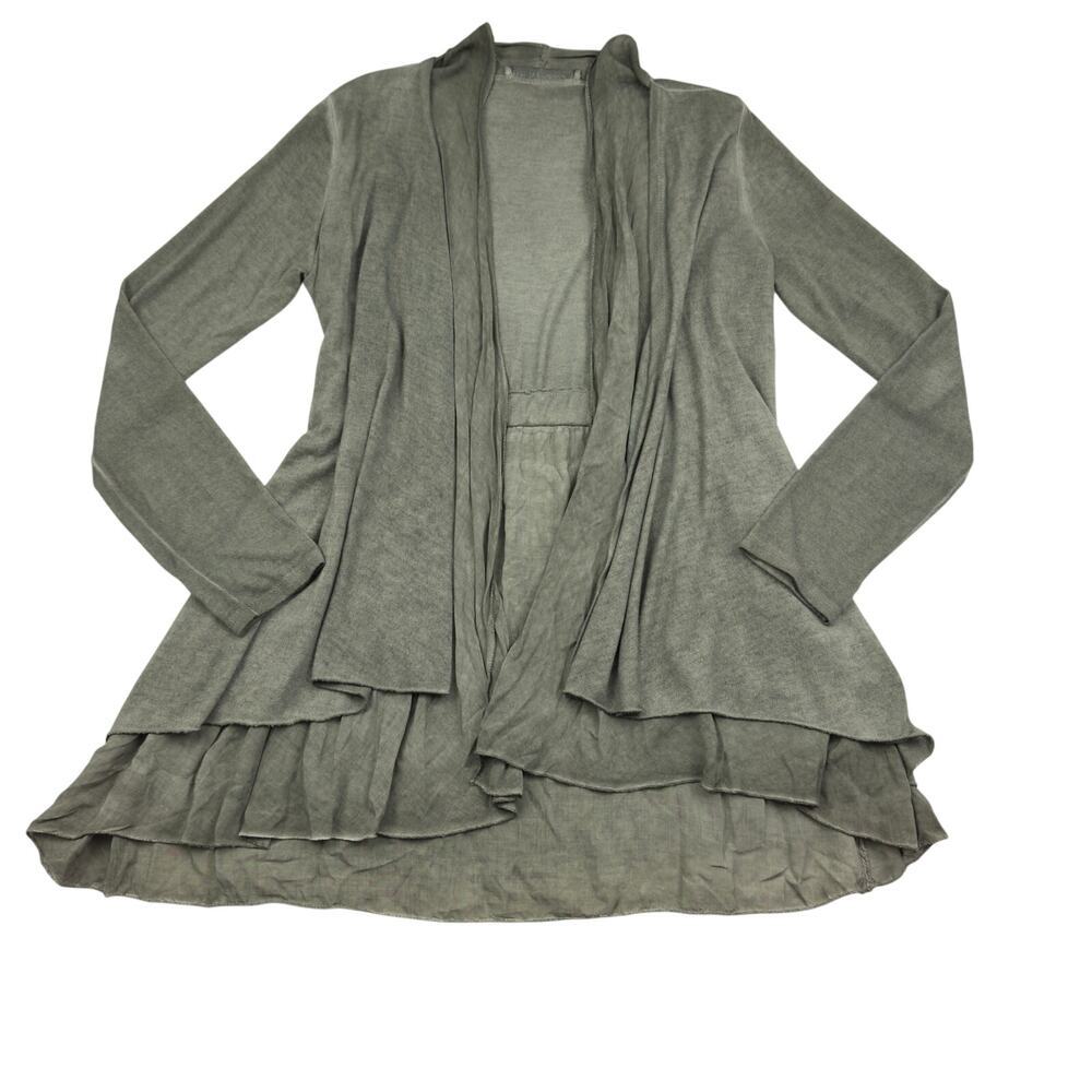 Ivy & Lace Made in Italy Minimalist Open Front Lightweight Jacket Women's SZ XL